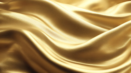 Luxurious Gold Fabric with Smooth Folds for a Refined Background Design.の素材