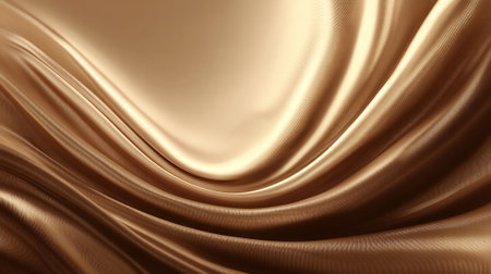 Elegant shimmering gold satin fabric with soft folds and gentle highlights.の素材