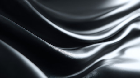 Elegant Dark Fabric Surface with Subtle Light Play and Textile Texturesの素材