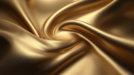 Luxurious Golden Fabric Waves, A Rich Texture for Sophisticated Backgroundsの素材