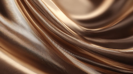 Elegant golden fabric with flowing textures, creating a luxurious and warm ambiance.の素材