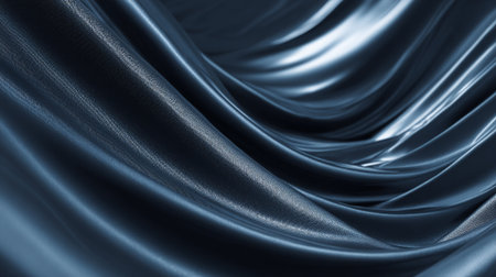 Abstract Dark Blue Fabric Background with Luxurious and Elegant Swirling Textureの素材