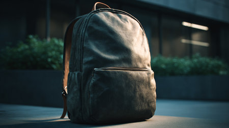 Urban Leather Backpack: Stylish Design for Commuting and City Adventuresの素材