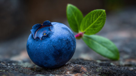 Captivating blueberry still life showcasing freshness and natural beauty in vibrant detail.の素材