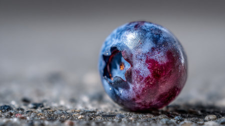 A Single Blueberry on a Textured Surface Exhibits Stunning Color Transitions and Detailの素材