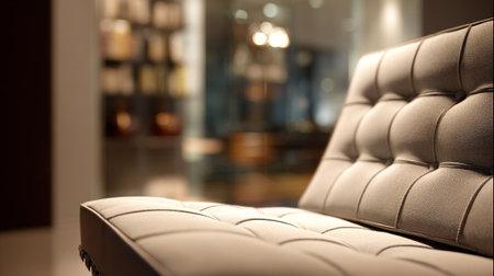 Modern Sofa Detail with Plush Cushions and Soft Ambient Lighting Styleの素材