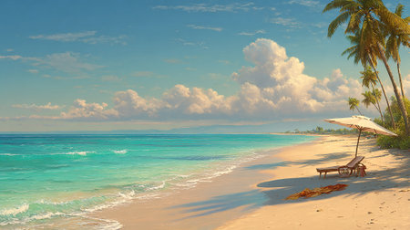 Paradise beach at Seychelles - retro vintage styleの素材