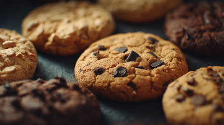 Delicious Assortment of Freshly Baked Cookies Ready to Enjoy Nowの素材