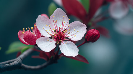 Captivating Pink and White Blossom on a Delicate Branchの素材