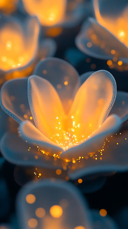 close up of candle light at night with bokeh background.の素材