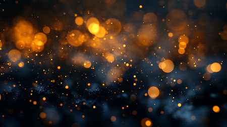 Abstract bokeh background with gold and black colors. 3d renderingの素材