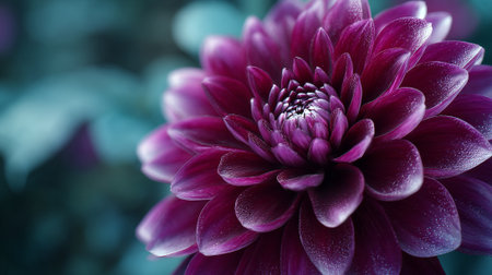 Vibrant Dahlia Flower in Full Bloom, with Rich Purple Petalsの素材