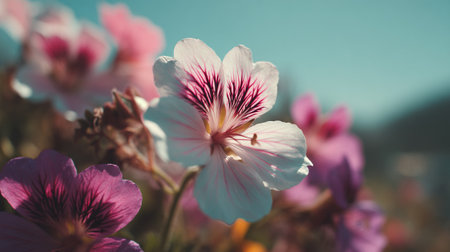 Delicate Spring Blooms: Floral Composition with Pink and White Flowersの素材