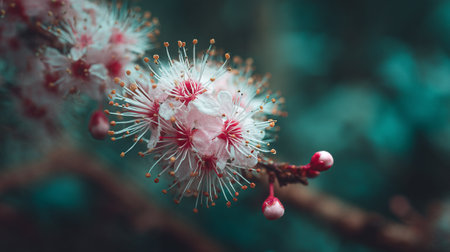 Blossoming Beauty: Pink and White Spring Flowers in Vivid Detailの素材