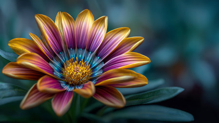 Radiant Gazania Flower with Vibrant Petals and Artistic Styleの素材