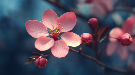 Dreamy Pink Blossom: Spring's Gentle Touch in Floral Fine Artの素材