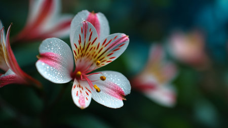 Dew-Kissed Peruvian Lily: A Symphony of Color and Freshnessの素材