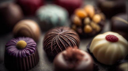 Exquisite Artisan Chocolates: A Symphony of Flavors and Textures for the Sweet Toothの素材