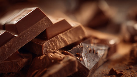 Delectable Chocolate Chunks: A Rich Indulgence for Dessert Lovers Everywhere.の素材