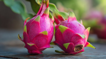 Fresh Dragon Fruit Still Life Displaying Vibrant Colors and Textural Detailsの素材