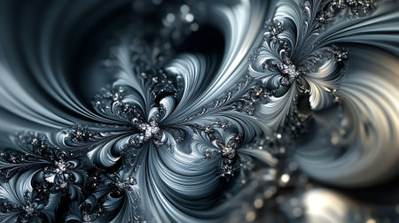 Abstract fractal. Fractal art background for creative design. Decoration for wallpaper, desktop, poster, cover booklet. Print for clothes, t-shirt. Creative illustration for designの素材