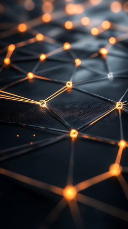 Futuristic technology background. Network connection structure. 3d renderingの素材