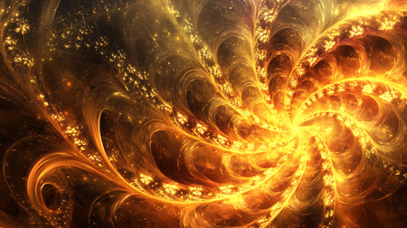 Abstract fractal. Fractal art background for creative design. Decoration for wallpaper, desktop, poster, cover booklet. Print for clothes, t-shirt. Creative illustration for designの素材