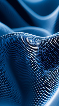 3d rendering of abstract digital wave with depth of field and bokehの素材