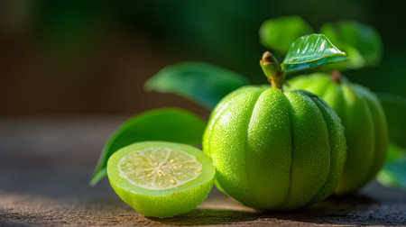 Vibrant Garcinia Cambogia Fruits: Natural Weight Loss Aid, Tropical and Exotic.の素材