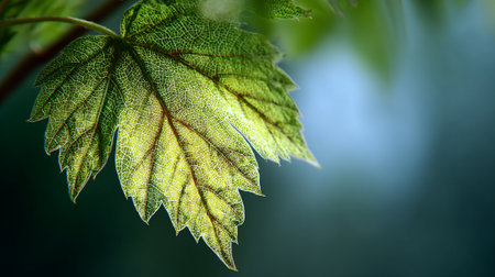 Backlit Leaf Veins: A Delicate and Detailed Display of Nature's Artistryの素材