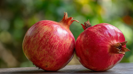 Vibrant Pomegranates Still Life: Freshness and Natural Beauty in Organic Compositionの素材