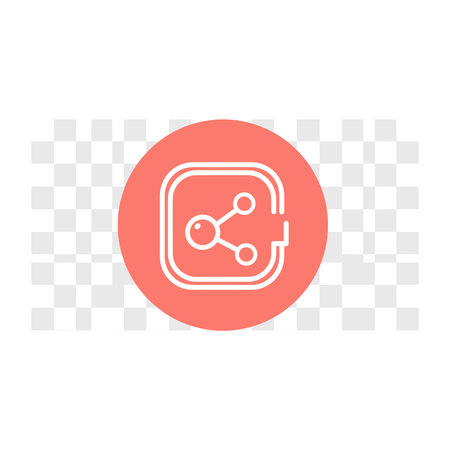Share icon within framed square, digital sharing, social mediaのイラスト素材