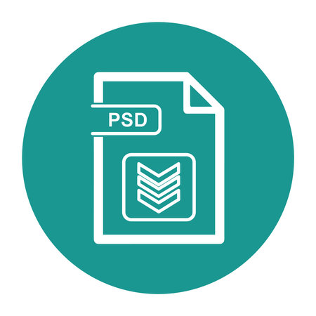 Psd file icon, graphic design tool, digital asset symbol