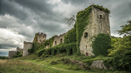 Ruins of the medieval castle of Smederevo, Serbiaの素材