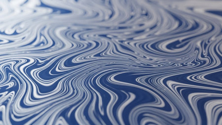 Abstract blue background with ripples. 3d rendering, 3d illustration.の素材