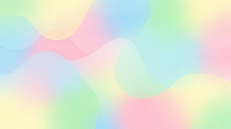 abstract background with soft pastel colors and smooth wavy linesの素材