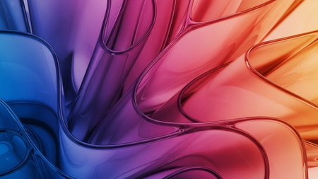 3d rendering of abstract metallic background with some smooth lines in itの素材