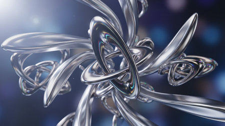 3D illustration of abstract fractal for creative design, art and entertainmentの素材