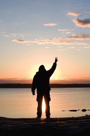    Dawn on a summer day to the Aland Islandsの写真素材
