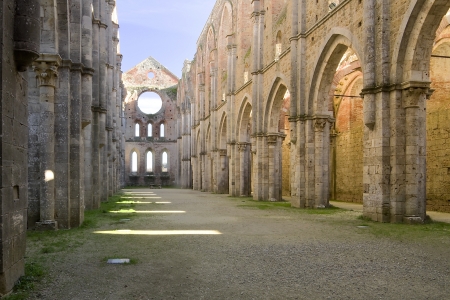 Abbey of Saint Galgano - Tuscany - Italyの写真素材