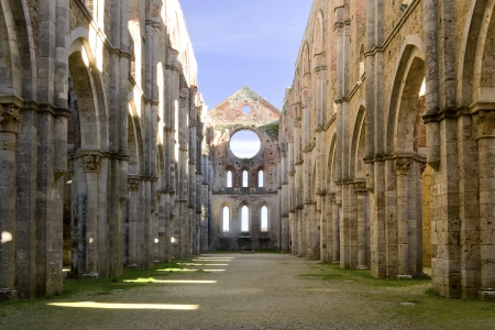 Abbey of Saint Galgano - Tuscany - Italyの写真素材