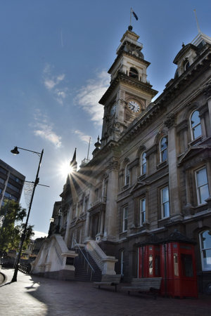 Clock tower in Dunedin city.