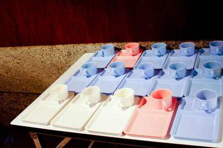 Empty colorful cups for refill coffee or hot tea #2