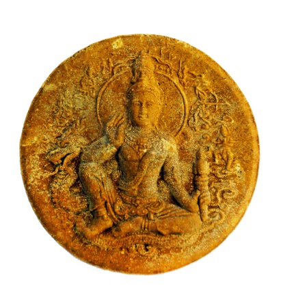 Ocean King God Jadukarm Ram Deva : Round coin with holy spell for RICH, WISDOM, HAPPINESS and Awesome life の写真素材