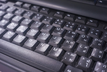 Black Thai Keyboard for computerの写真素材