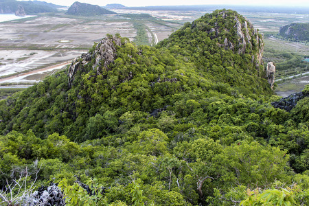 Moutain Green view point at Khao Dangの写真素材