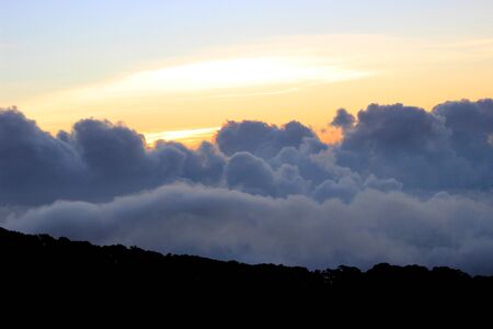 clouds with a crossの写真素材