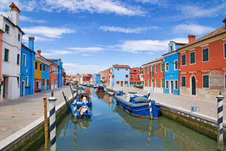 Venice, Burano island, Italyの写真素材
