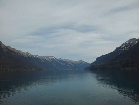 lakeside, interlaken, Switzerlandの写真素材