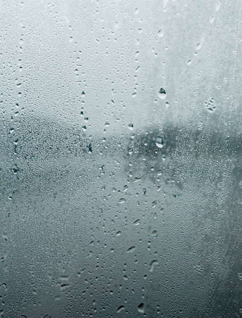 Water drops on glassの写真素材